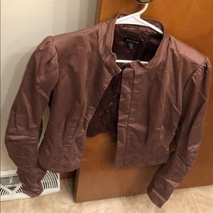 Bebe cropped brown jacket